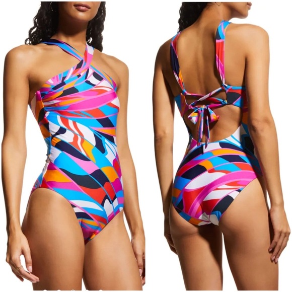 Trina Turk RIO REVERSIBLE HIGH NECK ONE PIECE Swimsuit